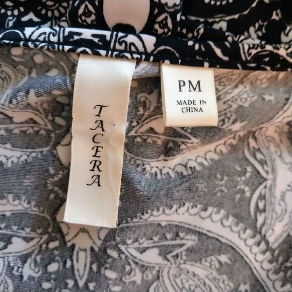 Tacera Dress Size Medium Petite Black Flutter Sleeve Feminine Romantic - Picture 3 of 10